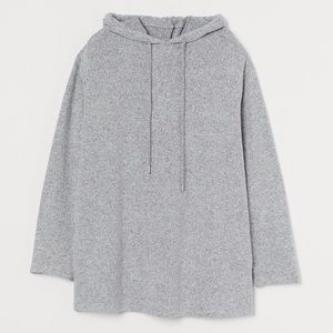 NWT H&M Fine-Knit Sweater Hoodie with Side Split